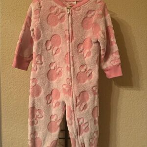 Disney Pink Fleece Kids Footie